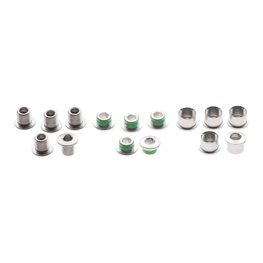 Aluminum Chainring Bolts, M8.5X7 / M8.5X5, Silver, Set of 5, 11.6915.018.000