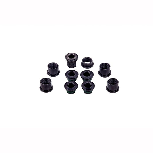 Steel Chainring Bolts, M8.5X7 / M8.5X5, Black for Red Quarq, Set of 5, 11.6918.000.000