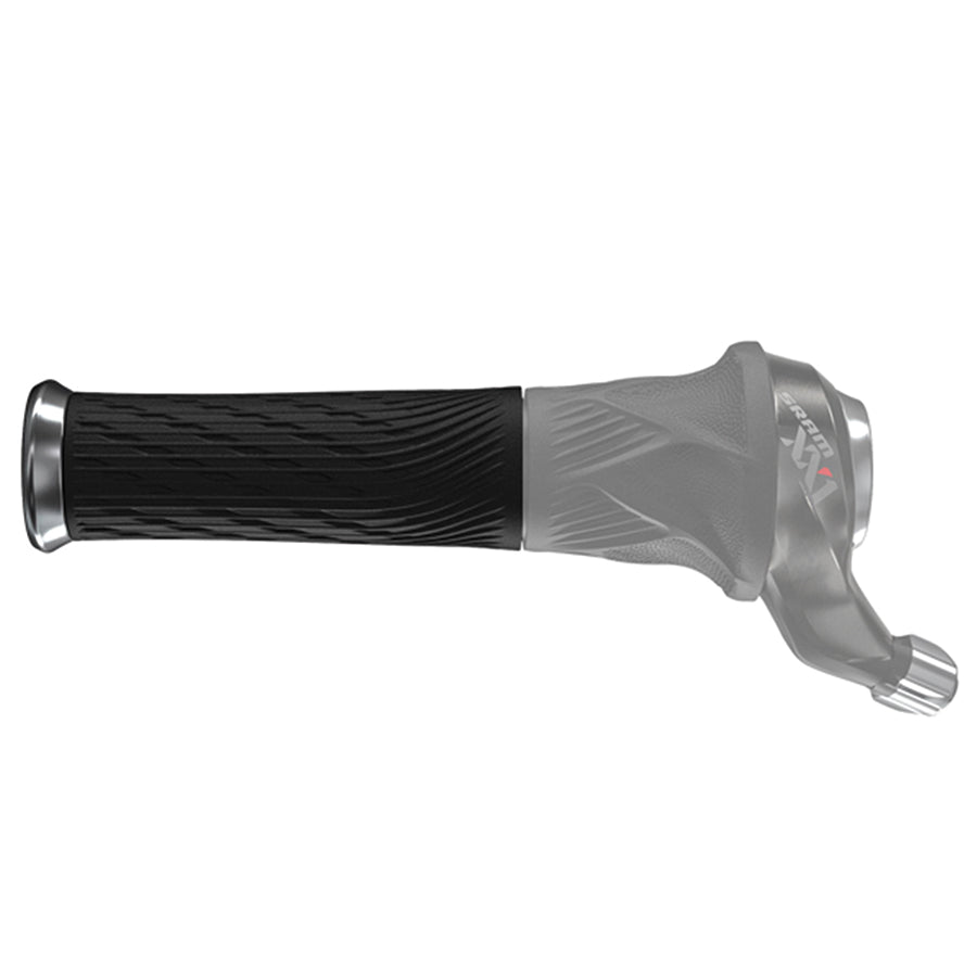 XX1 Lockings Gripshift, Grips, Black/Silver, Pair