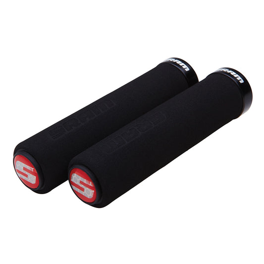 Foam Locking, Grips, Black, Pair
